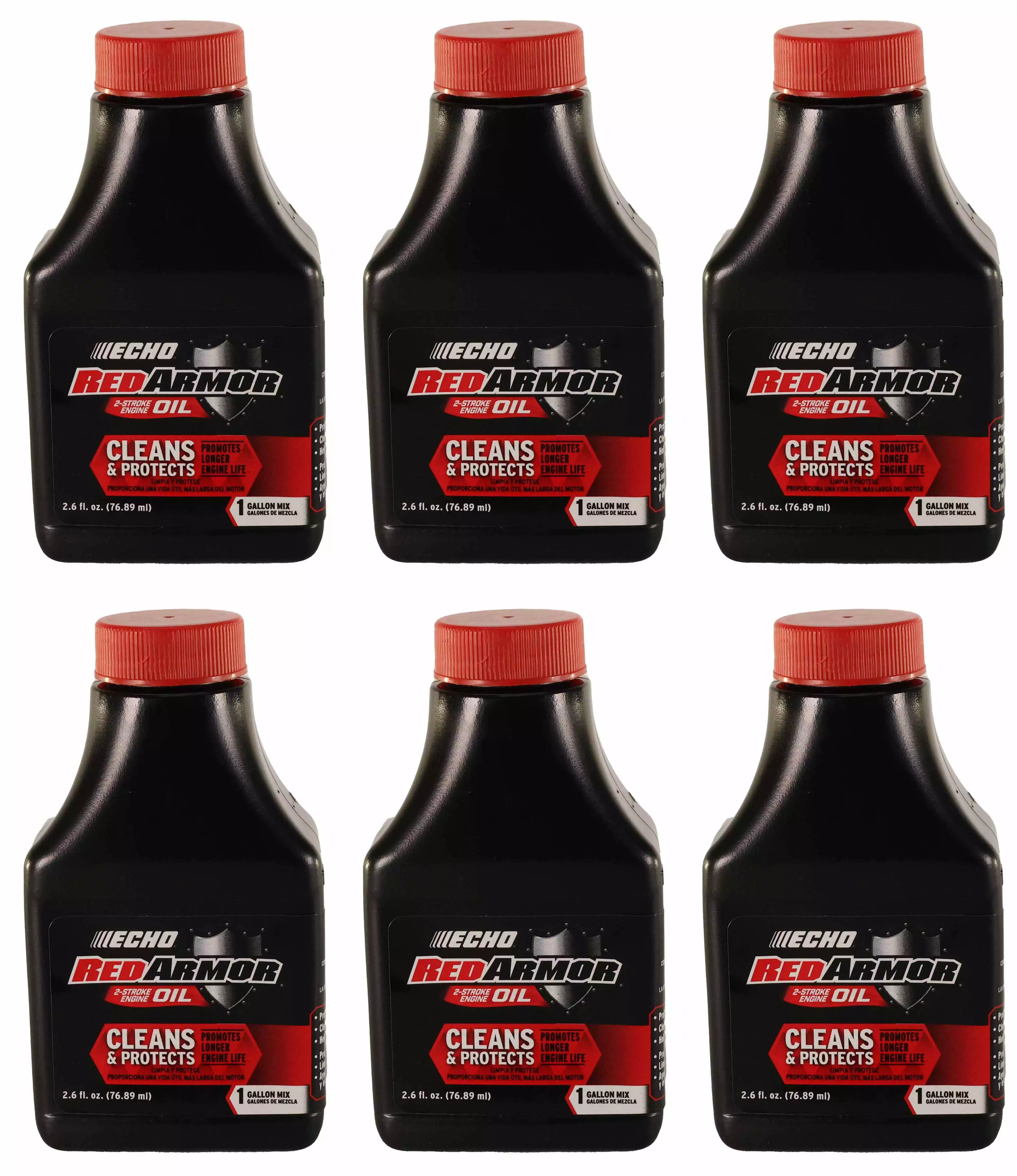 Echo Original Equipment 6-PACK Red Armor 2-Cycle Engine Oil (2.6 fl oz Bottle) - 6550001