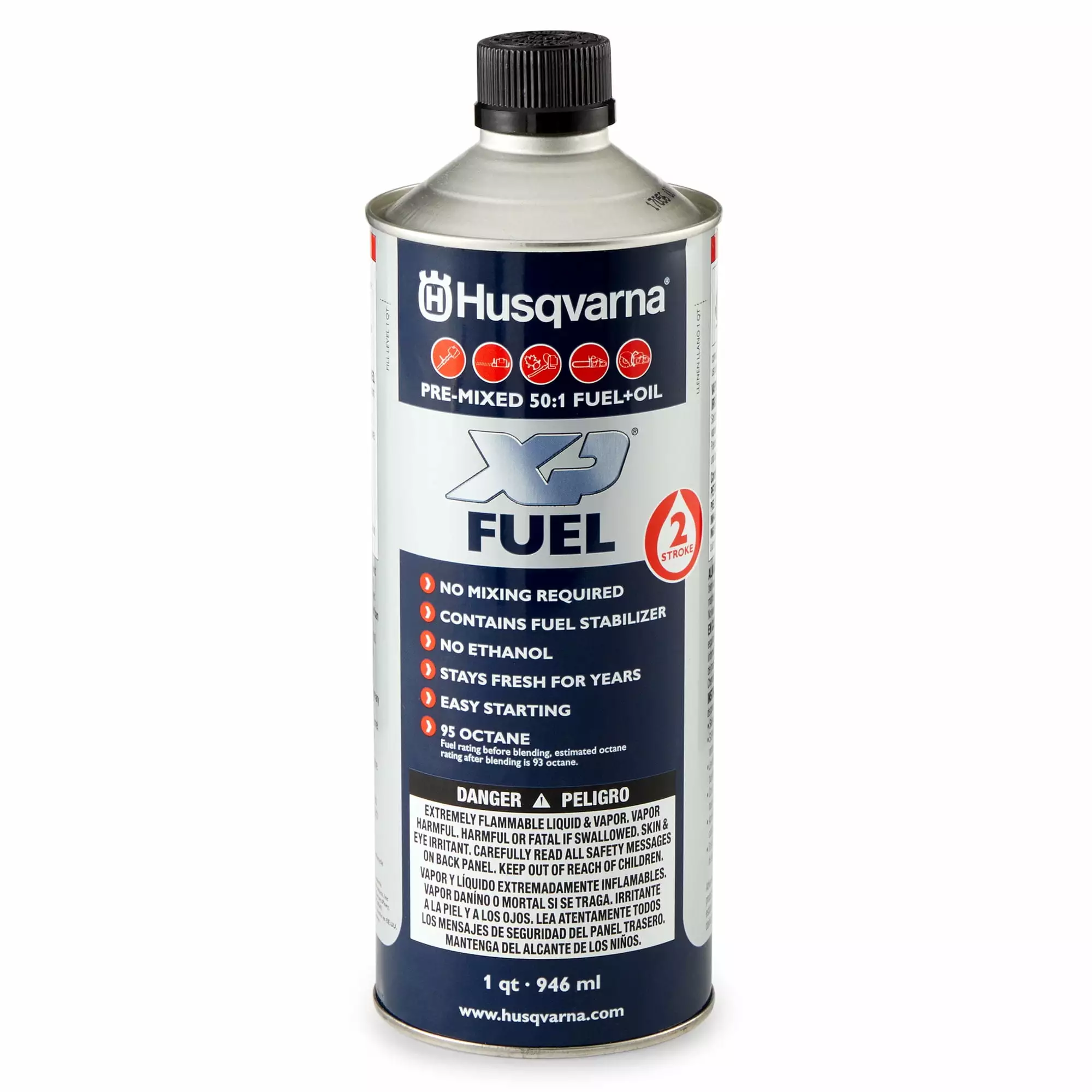Husqvarna XP Pre-Mixed 2-Stroke Fuel and Engine Oil Quart. 584309701