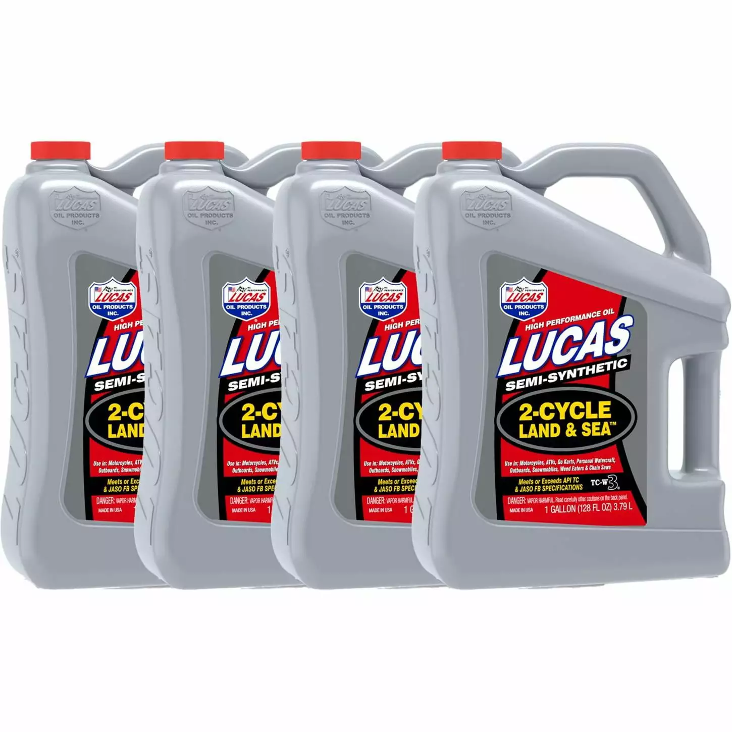 Lucas Oil 10557 Semi-Synthetic TC-W3 2-Cycle Land/Sea Oil. Case/4