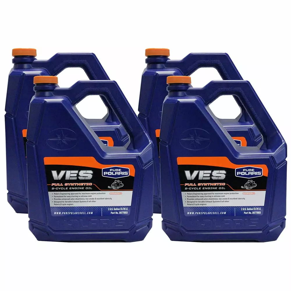 Polaris 2877883 1 Case 4 Gallons VES II Full Synthetic Gold 2-Cycle Engine Oil OEM