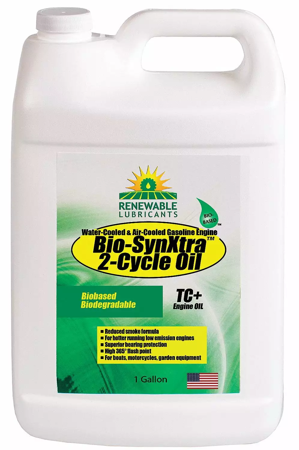 Renewable Lubricants 2-Cycle Engine Oil.Bio-Synthetic.1gal 85213
