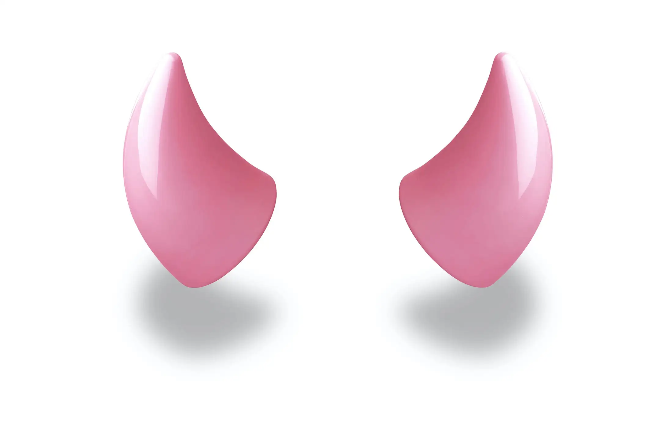 Small Devil Horns Helmet: Pink - MGW-6625 Helmet Flair