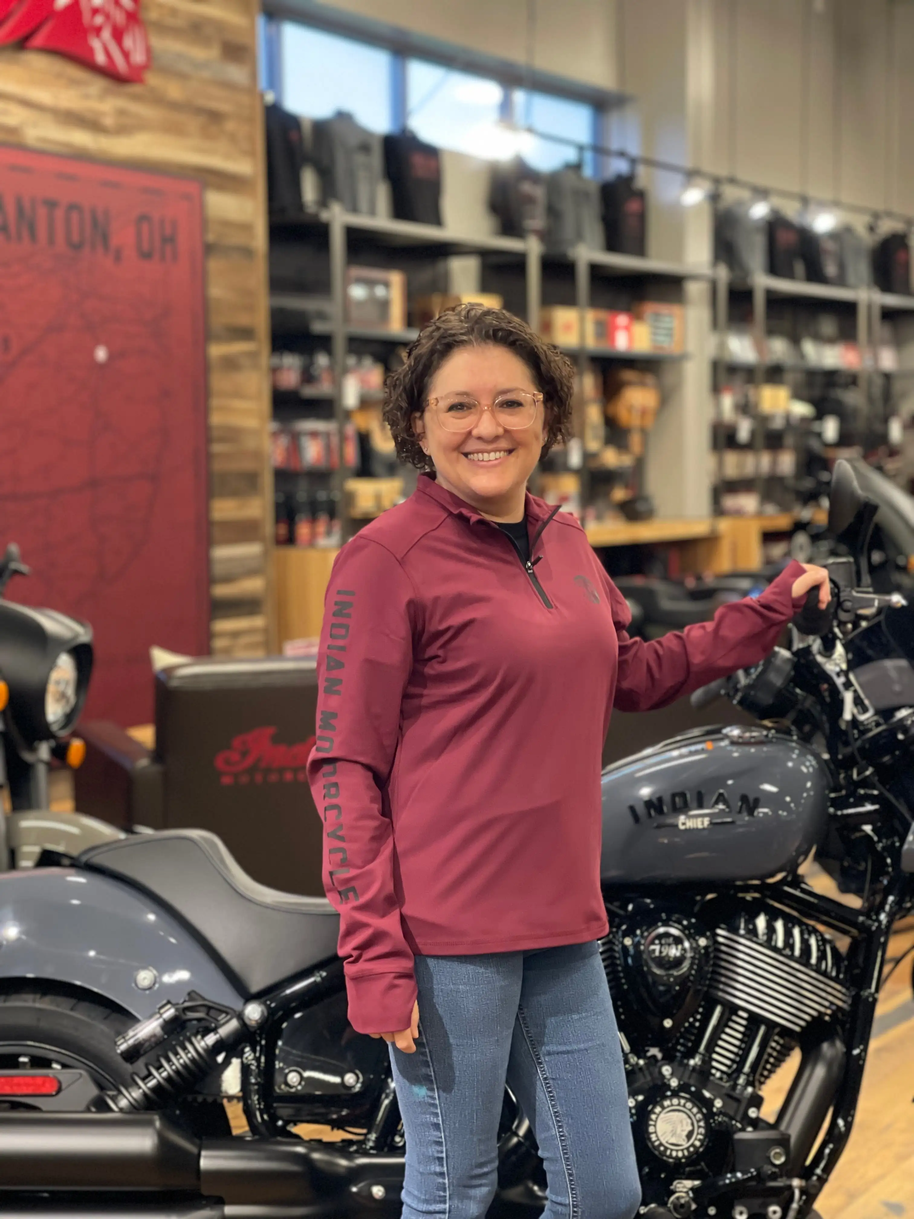 Indian Motorcycle Women's Athlete Quarter Zip. Port | 2833430