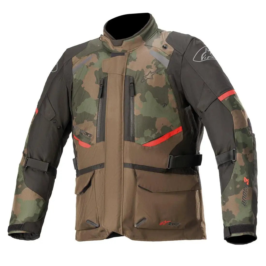 Alpinestars Andes V3 Mens Drystar Motorcycle Jacket Dark Khaki/Camo MD S