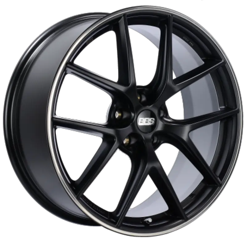 BBS CI-R 19x8.5 5x112 ET32 Satin Black Wheel Polished Rim Protector - 82mm PFS Clip Required