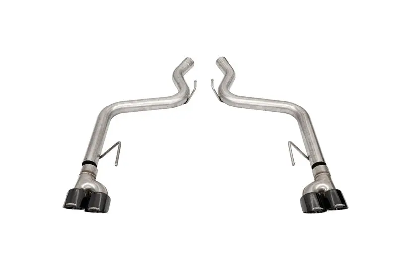 Corsa 2018-2023 Ford Mustang GT Black 3.0in PVD AxleBack Exhaust 4.0in Quad Pro Tips CORSA Performance