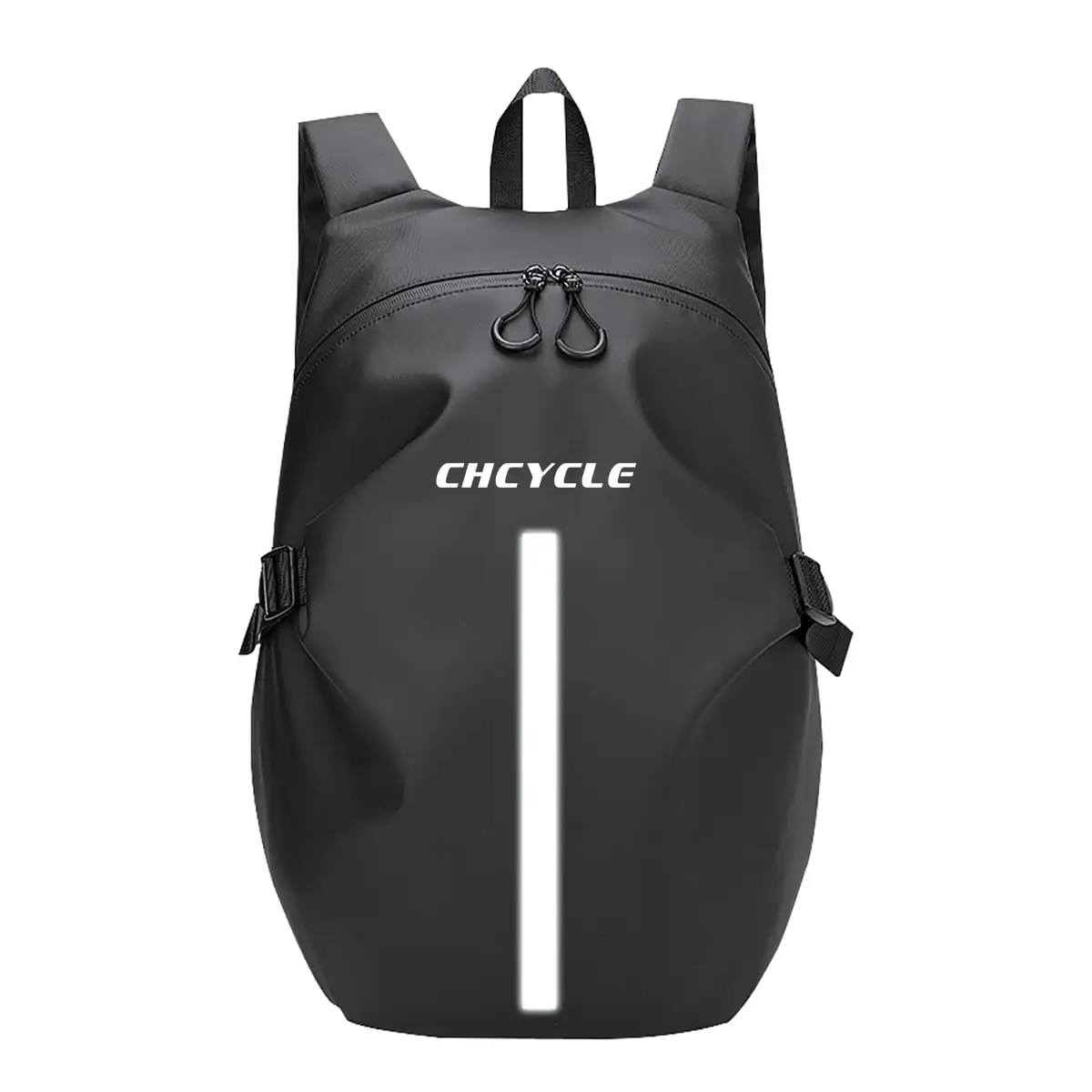 CHCYCLE Reflective Motorcycle Helmet Backpack Waterproof Large Capacity Riding Bag Black