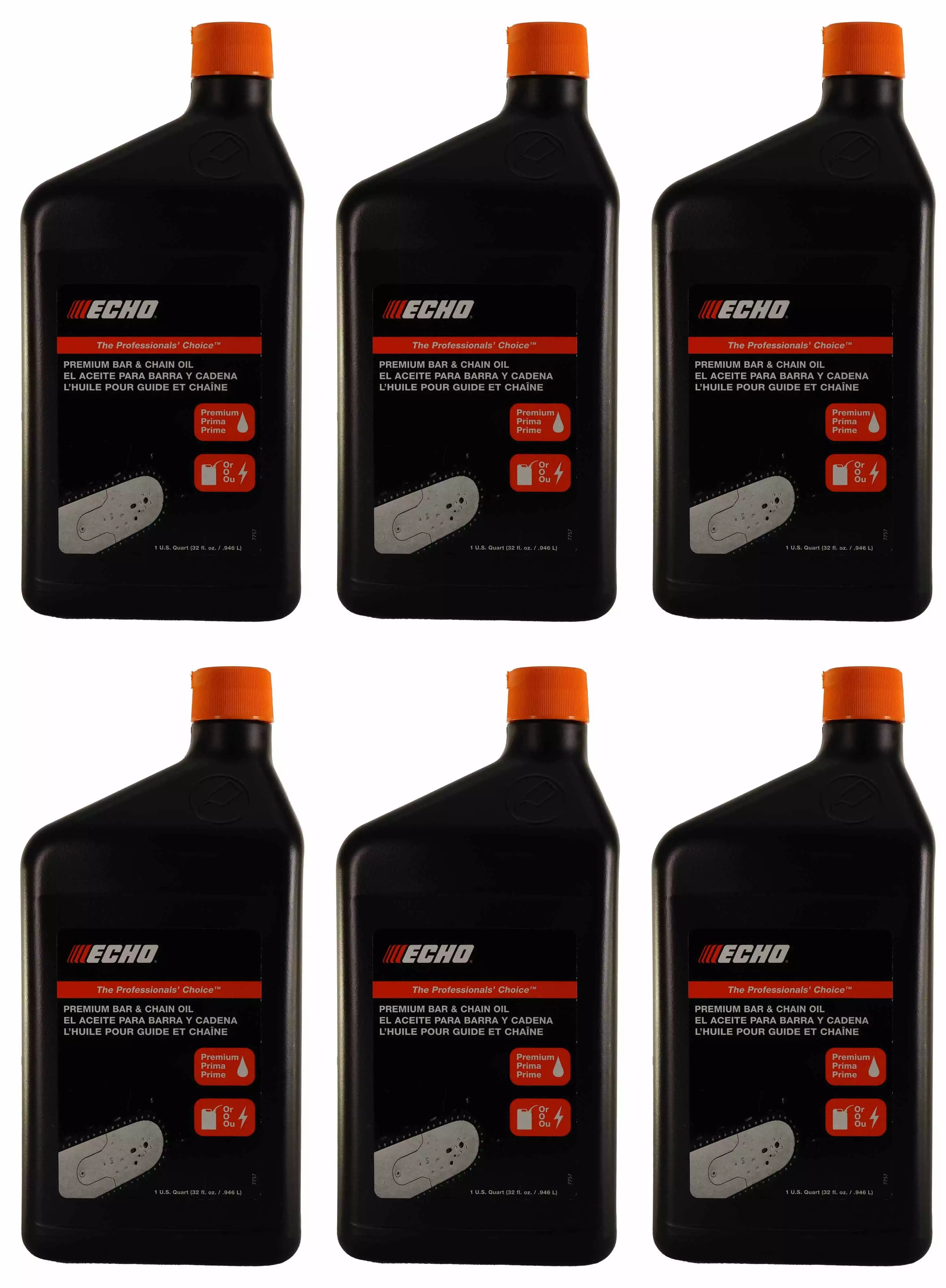 Echo Original Equipment 6-PACK Luxury Bar and Chain Oil (1 Quart Bottle) - 6459012