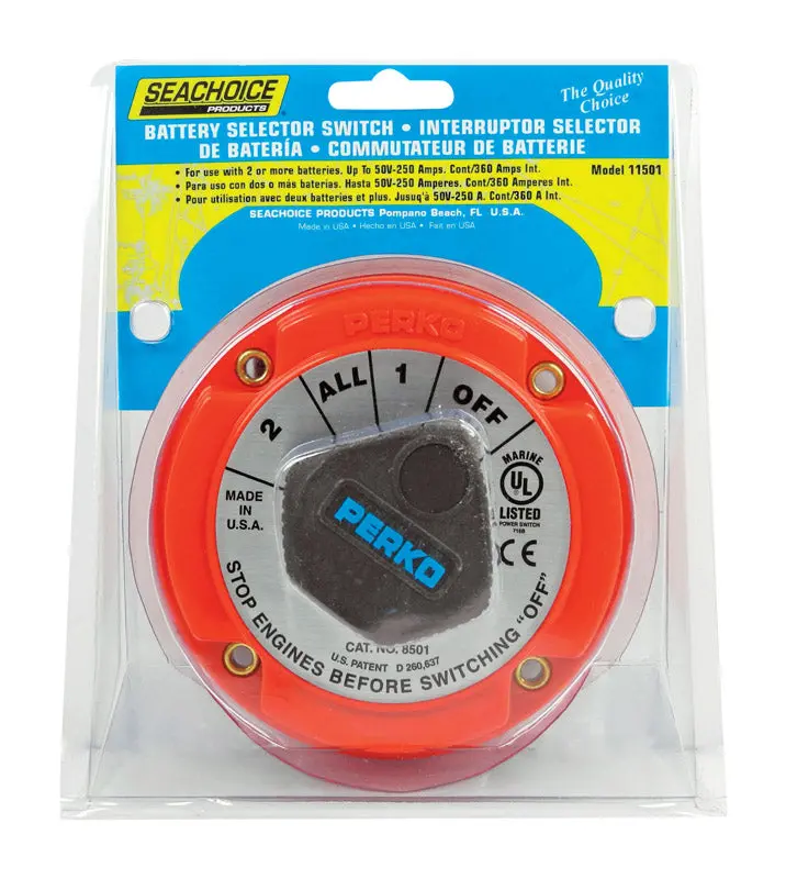 Seachoice 11501 Battery Select Switch 2-5/8 x 5-1/4 Marine Electrical