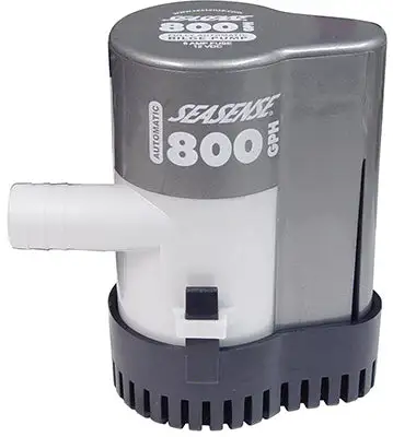 SeaSense 50010425 Fully Automatic Bilge Pump 800 GPH Boats Marine Water Removal