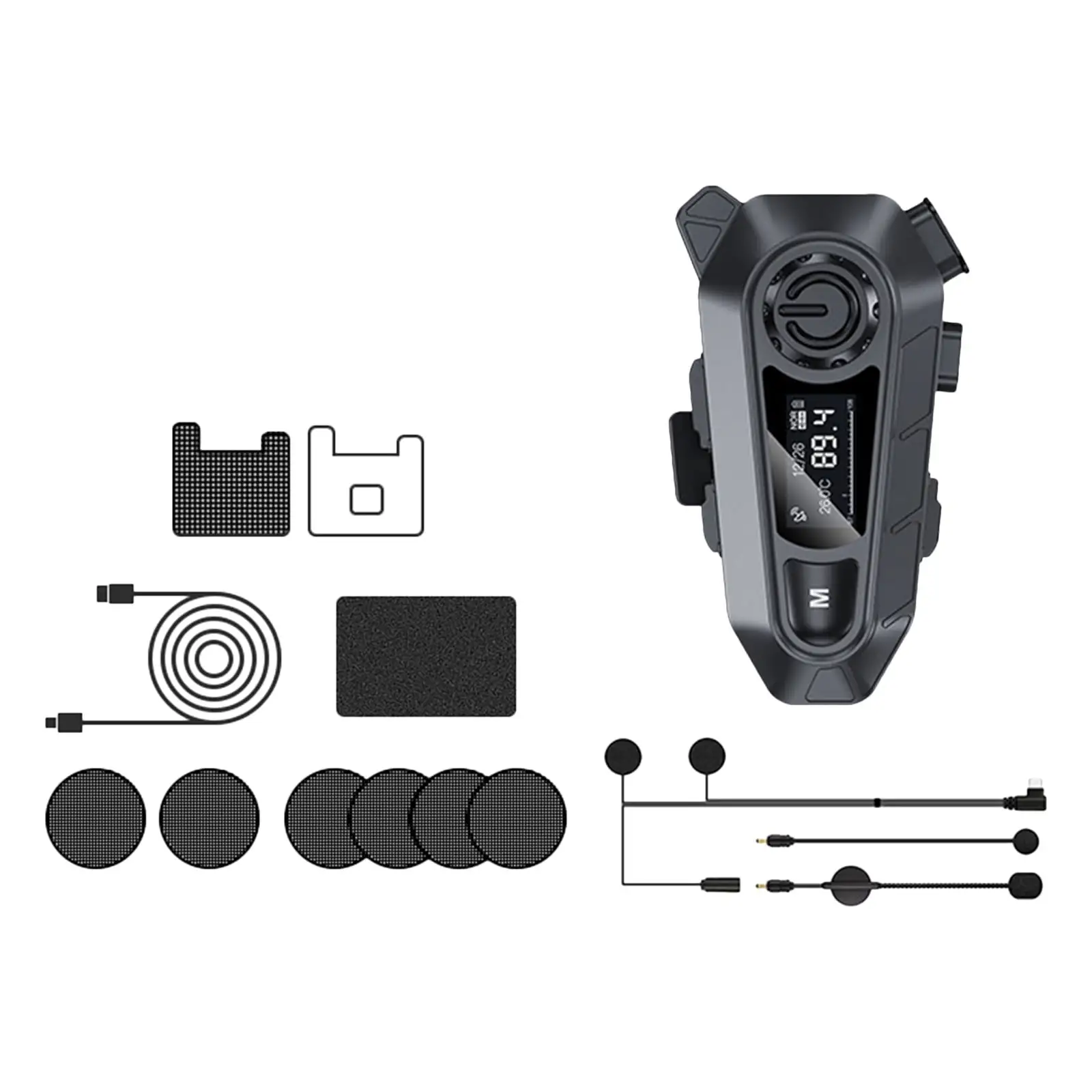 Motorcycle Helmet Bluetooth Headset Clearance under $5 kkbbma LED Screen Digital Display FM Radio Motorcycle Noise Reducti...