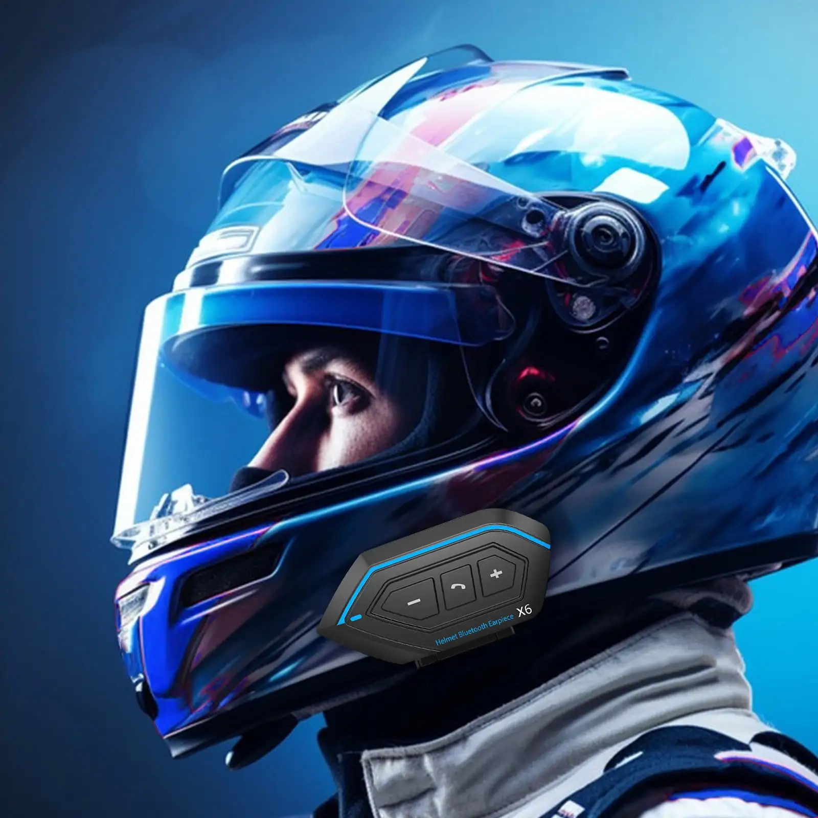Clearance Motorcycle Helmet Bluetooth Headset Under $5! kkbbma Bluetooth 5.0 Intelligent Noise Reduction Long Range Motorc...