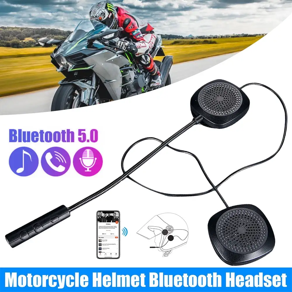 Motorcycle Helmet Bluetooth Headset.Outdoor Headset.Waterproof Motorcycle Sports Headset.High Sound Quality System.Music C...