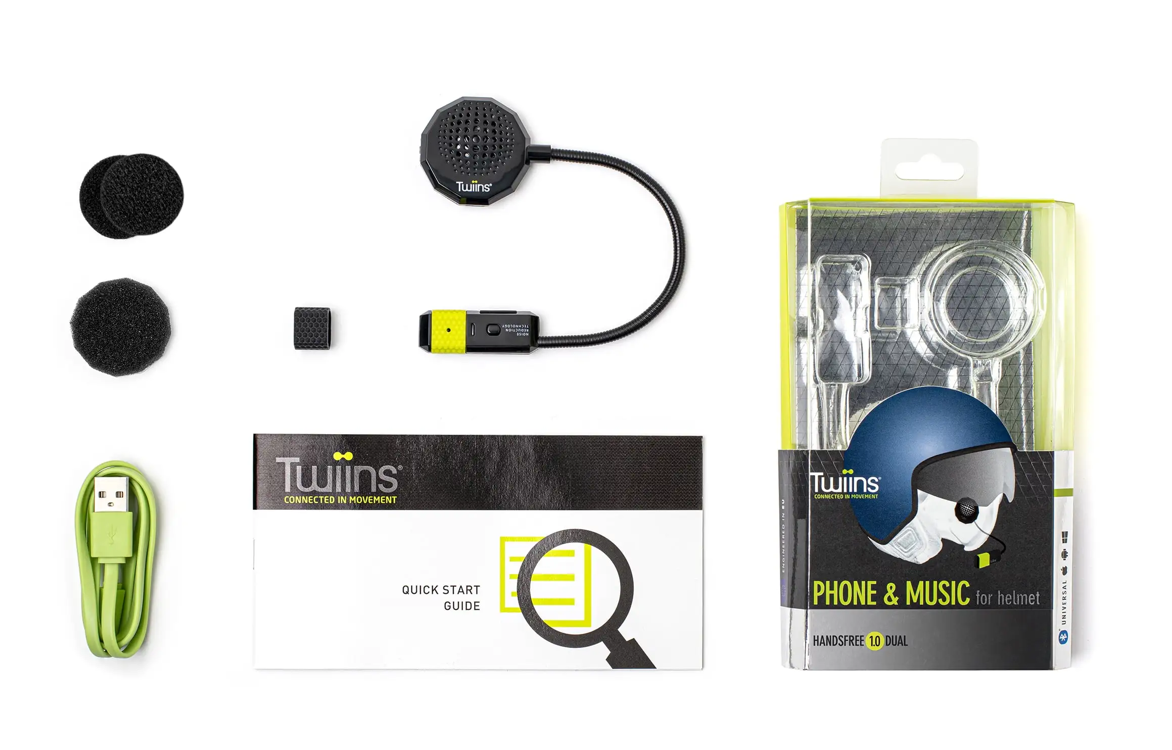 Twiins HF 1.0 Bluetooth Motorcycle Helmet Communication Headset (Single Speaker) Hf