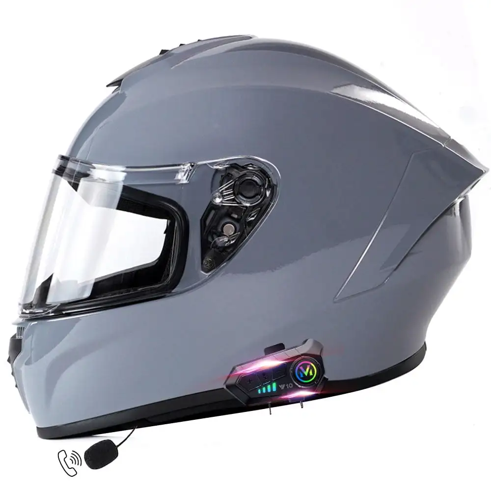 Helmets Adults Motorcycle Bluetooth Full Face Street Bike Helmet DOT Approved. Modular Motorbike Racing helmets Multiple V...