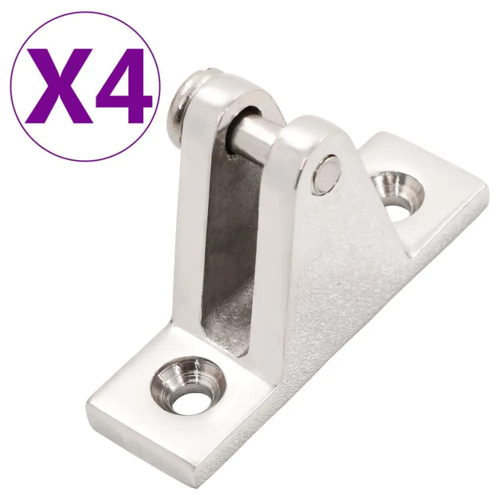 Boat Deck Hinges Bimini Top 4 pcs Stainless Steel Marine Grade Hardware
