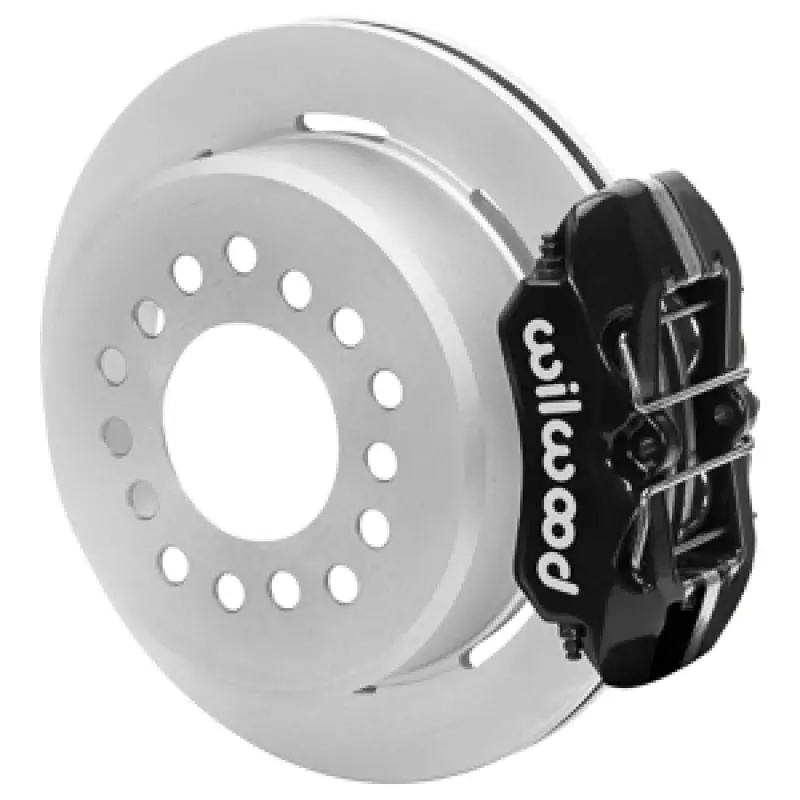 Wilwood Chevy Monte Carlo Forged 4 Piston DynaPro Black Caliper HP32 VV Plain Rotor 11.00x0.81