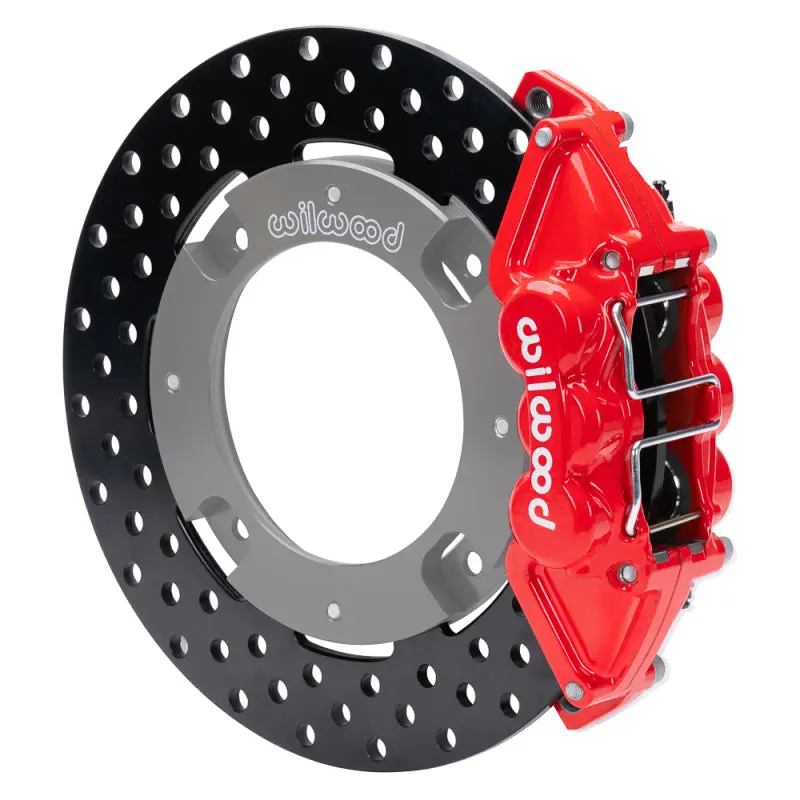 Wilwood 17-21 Can-Am X3RS Red 6-Piston Rear Brake Kit 11.25in Drilled Rotors