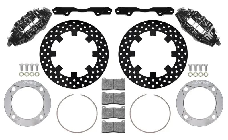 Wilwood 2014+ Polaris RZR XP 1000 Front Brake Kit 11.25in Drilled Black