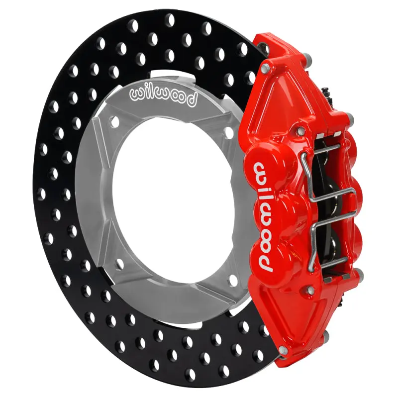 Wilwood 2014+ Polaris RZR XP 1000 Rear Brake Kit 11.25in Drilled Red