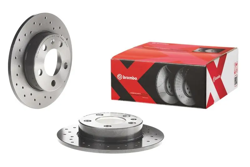 Brembo Xtra Cross Drilled UV Coated Front Rotor 06-13 Audi A3 Quattro 15-18 A3 Quattro Brembo OE