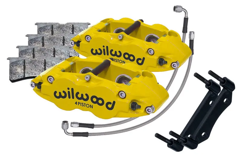 Wilwood 69-83 Porsche 911 Front Superlite Caliper Kit 3.5in MT Yellow