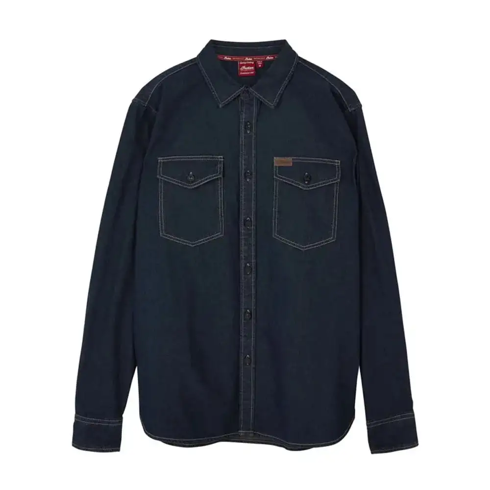 Indian Motorcycle Men's Heritage Denim Shirt. Navy | 2833414