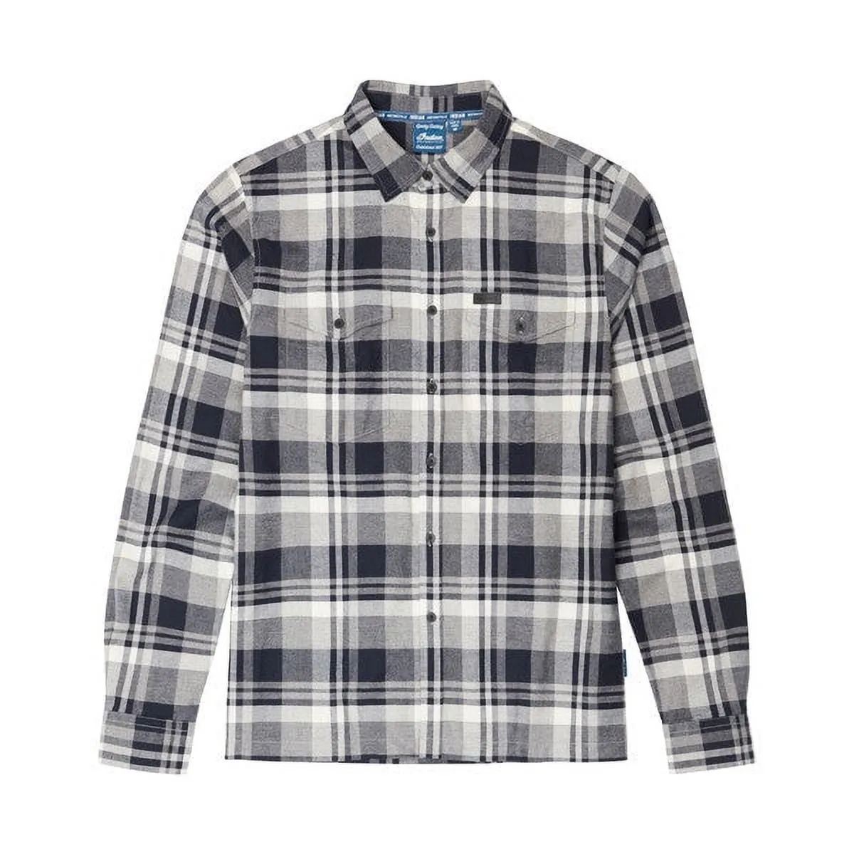 Indian Motorcycle Men's Toledo Plaid Shirt. Blue | 2862903 - MGW-11478