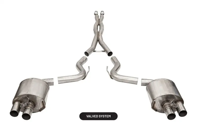 Corsa 2015-2020 Ford Mustang GT350R 5.2L V8 Dual Rear Cat-Back Exhaust Stainless Steel CORSA Performance