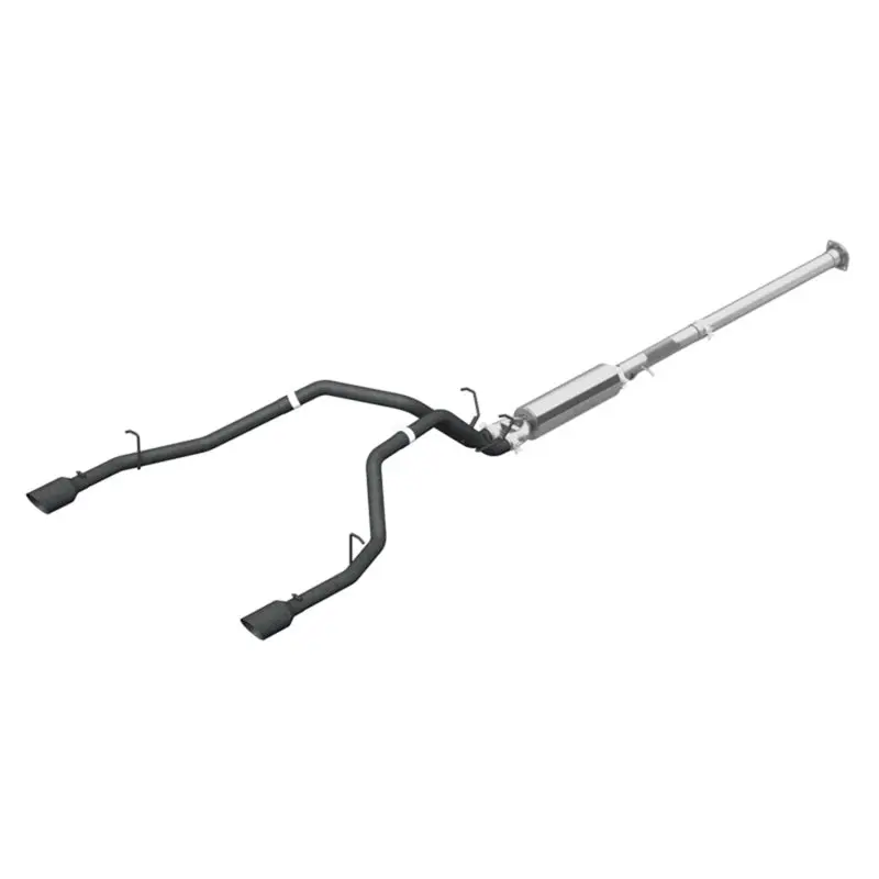 MBRP 2019 Ram 1500 5.7L CrewCab Quad Cab 2.5in Cat-Back Dual Split Rear Exhaust 4.5in Tips Black Coated