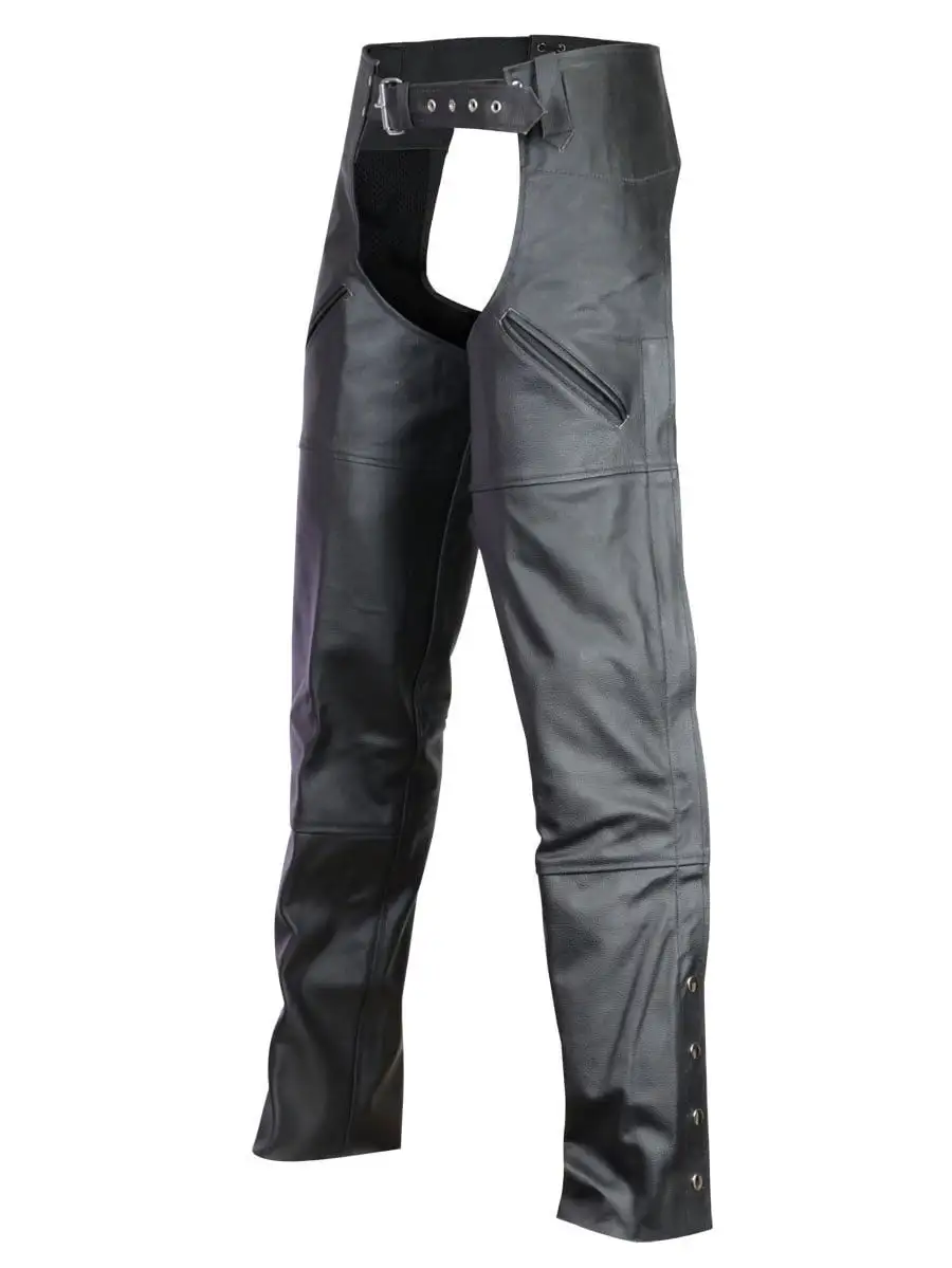 Vance Leather Deep Pocket Motorcycle Leather Chaps - MGW-10574 N/A