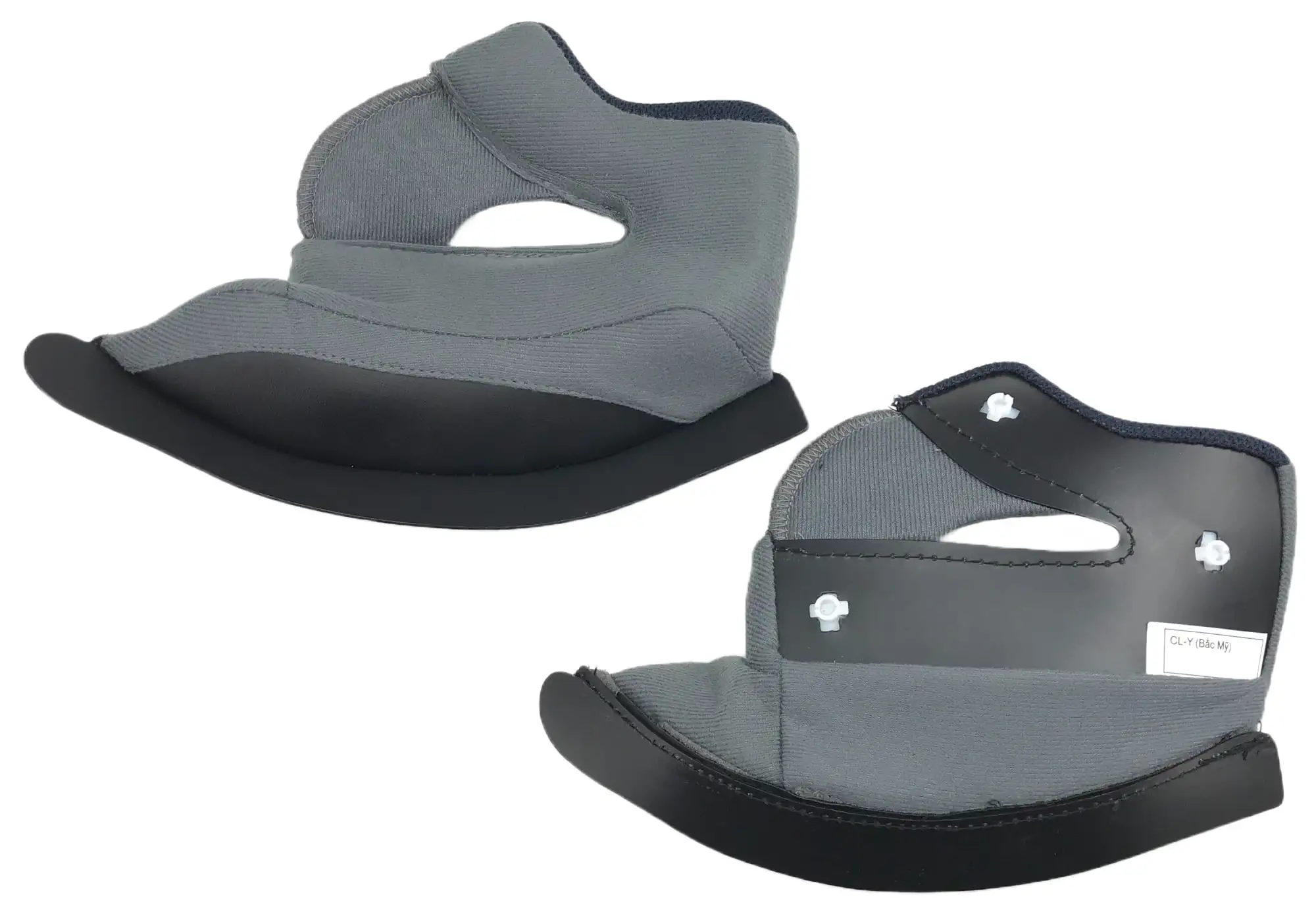 HJC CL-Y Youth Helmet Cheek Pads Gray w/White Snap LG (20mm) L HJC Helmets