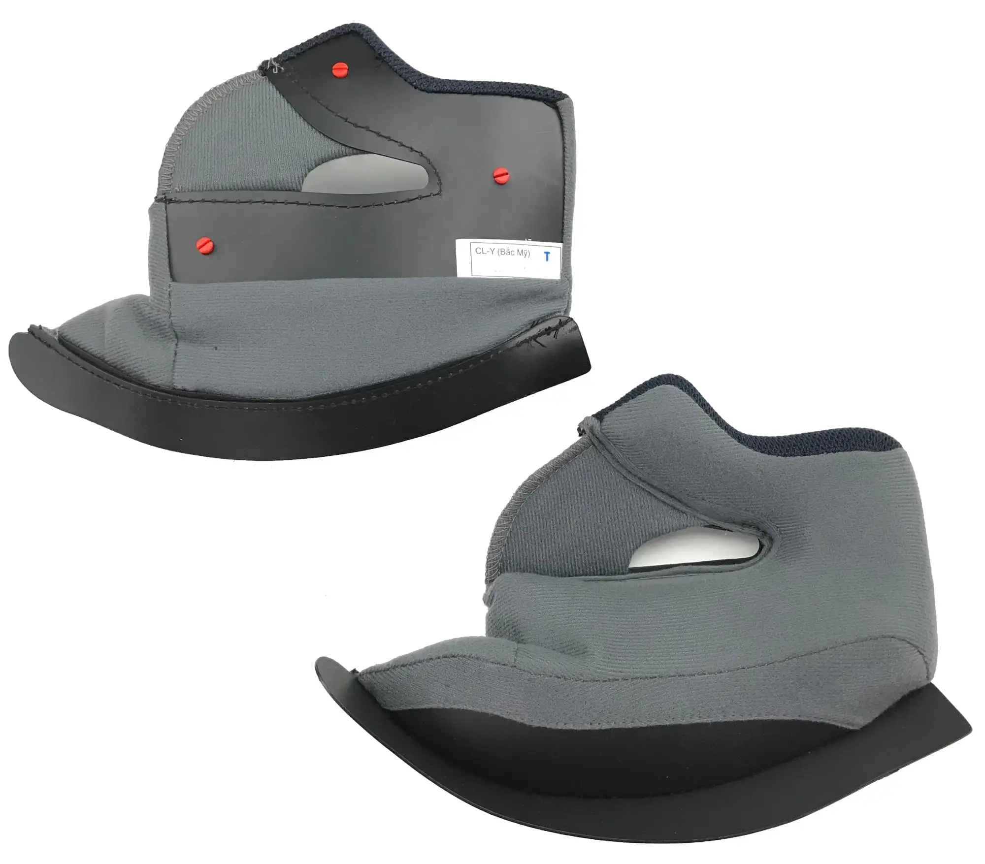 HJC CL-Y Youth Helmet Cheek Pads Gray w/Red Snap SM - MGW-10891 M HJC Helmets