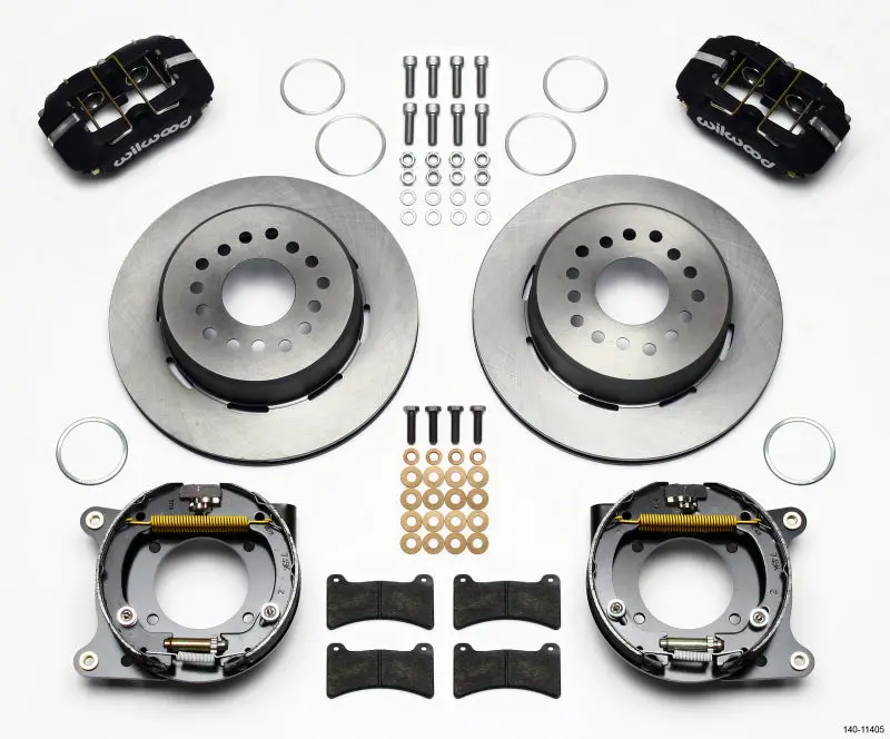 Wilwood Dynapro Low-Profile 11.00in Parking Brake Kit 55-57 Chevy 2.34in Offset