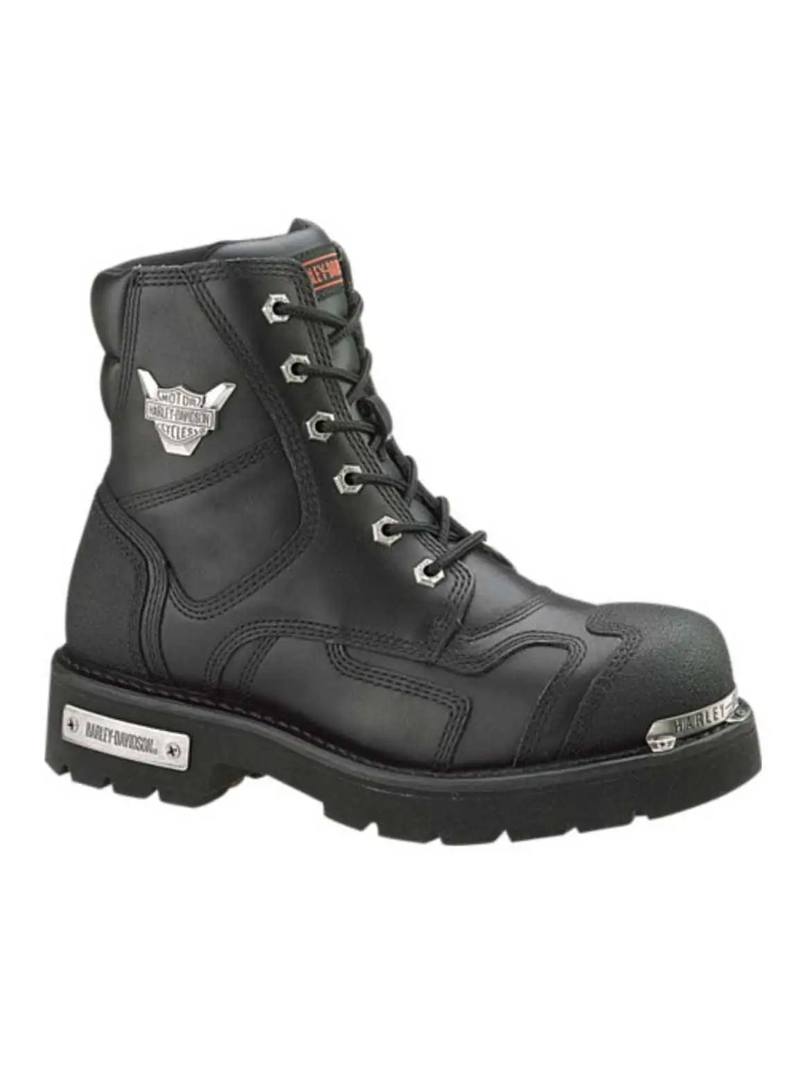 Harley-Davidson Men's Stealth Motorcycle Boots. Patch Lace Black Riding D91642. Harley Davidson