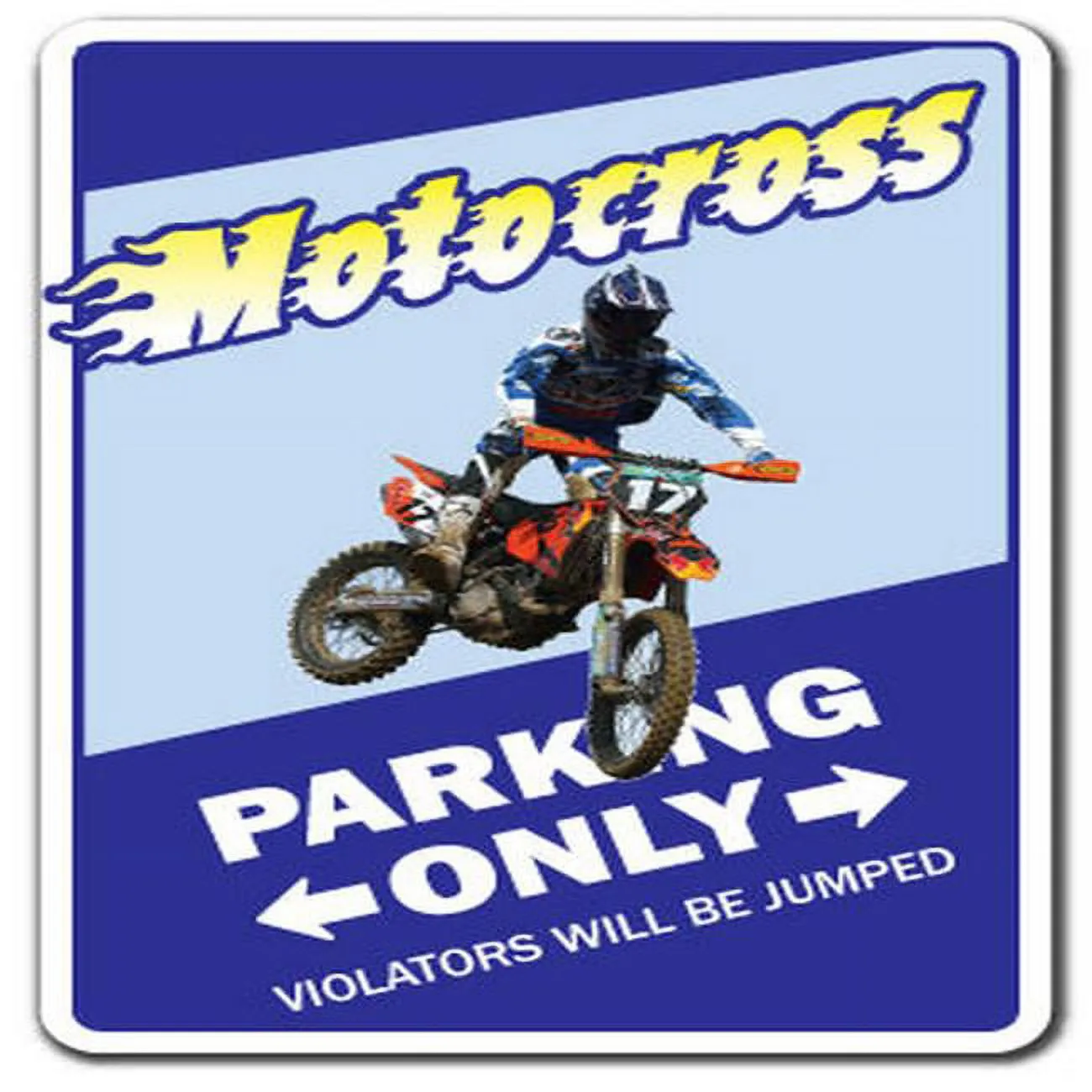 5 . Motocross Decal - Parking Dirt Dirty Bike Racing Helmet Biker Racer Amistad