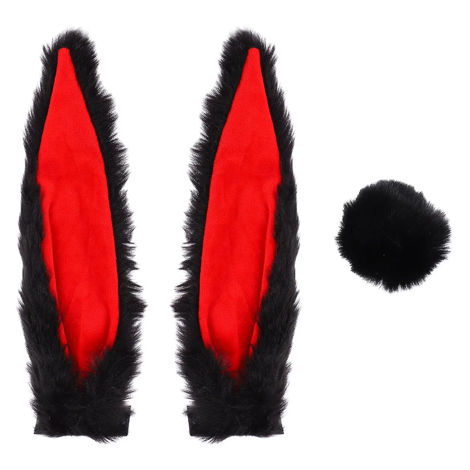 1 Set Motorcycle Helmet Decoration Helmet Bunny Ears and Tail Helmet Accessories Ueetek