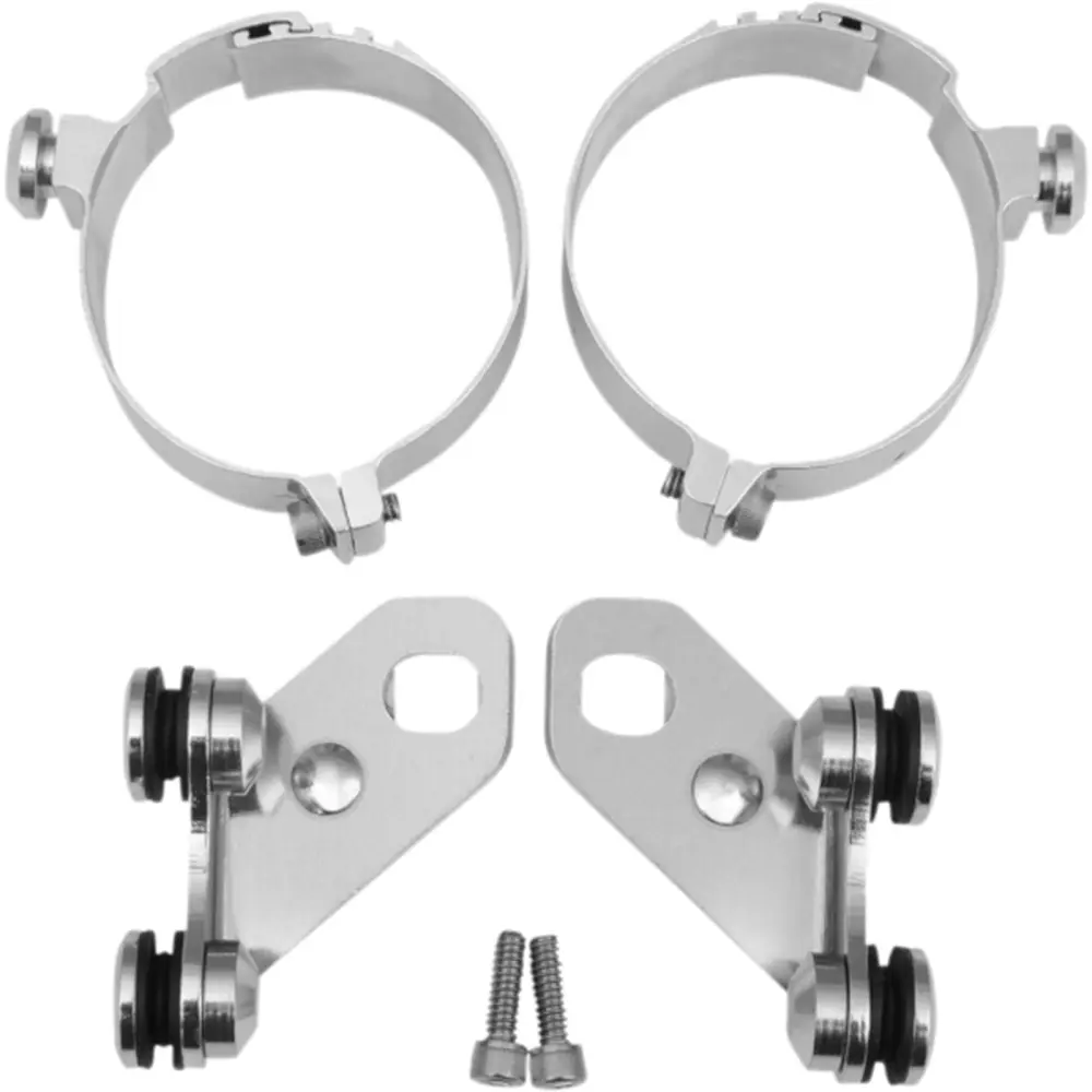 Memphis Shades Custom Lower Deflector Mount Kit Covered Forks Polished
