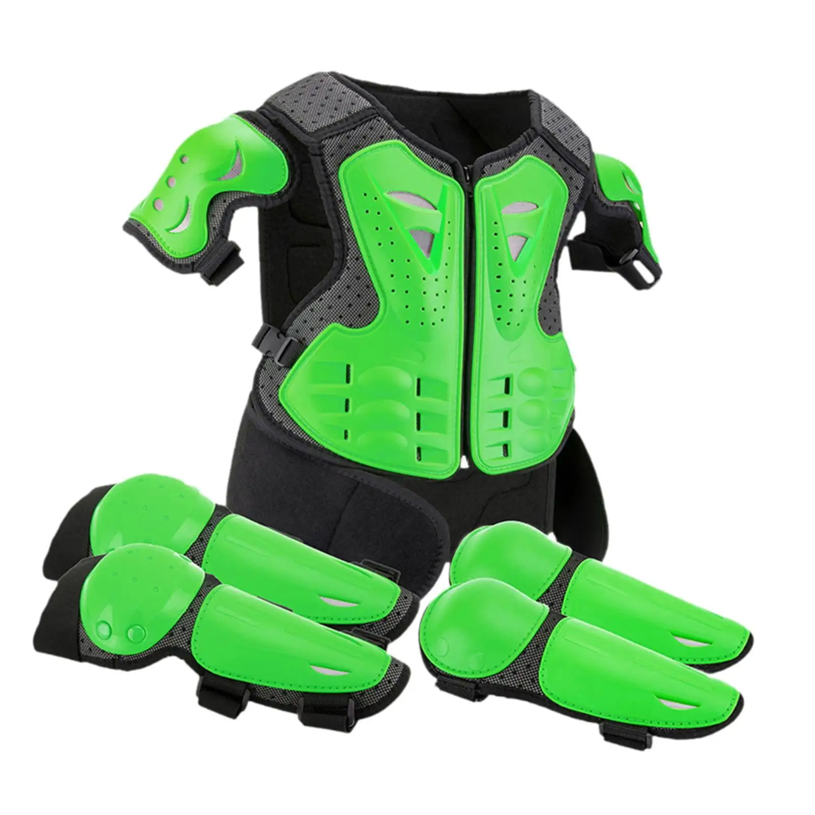 BAOSITY Generic Dirt Bike Gear Kids Motorcycle Suit Wear Resistant High Performance Full Protection Skating Skateboard Green