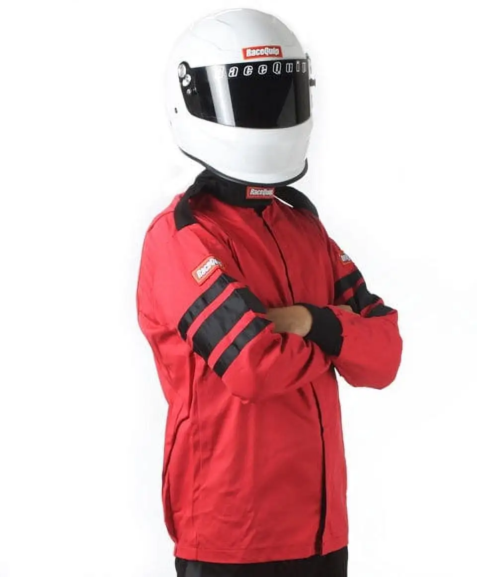 RaceQuip 111013RQP 110 Series Driving Jacket SFI 3.2A/1 Red/Black Stripe Medium