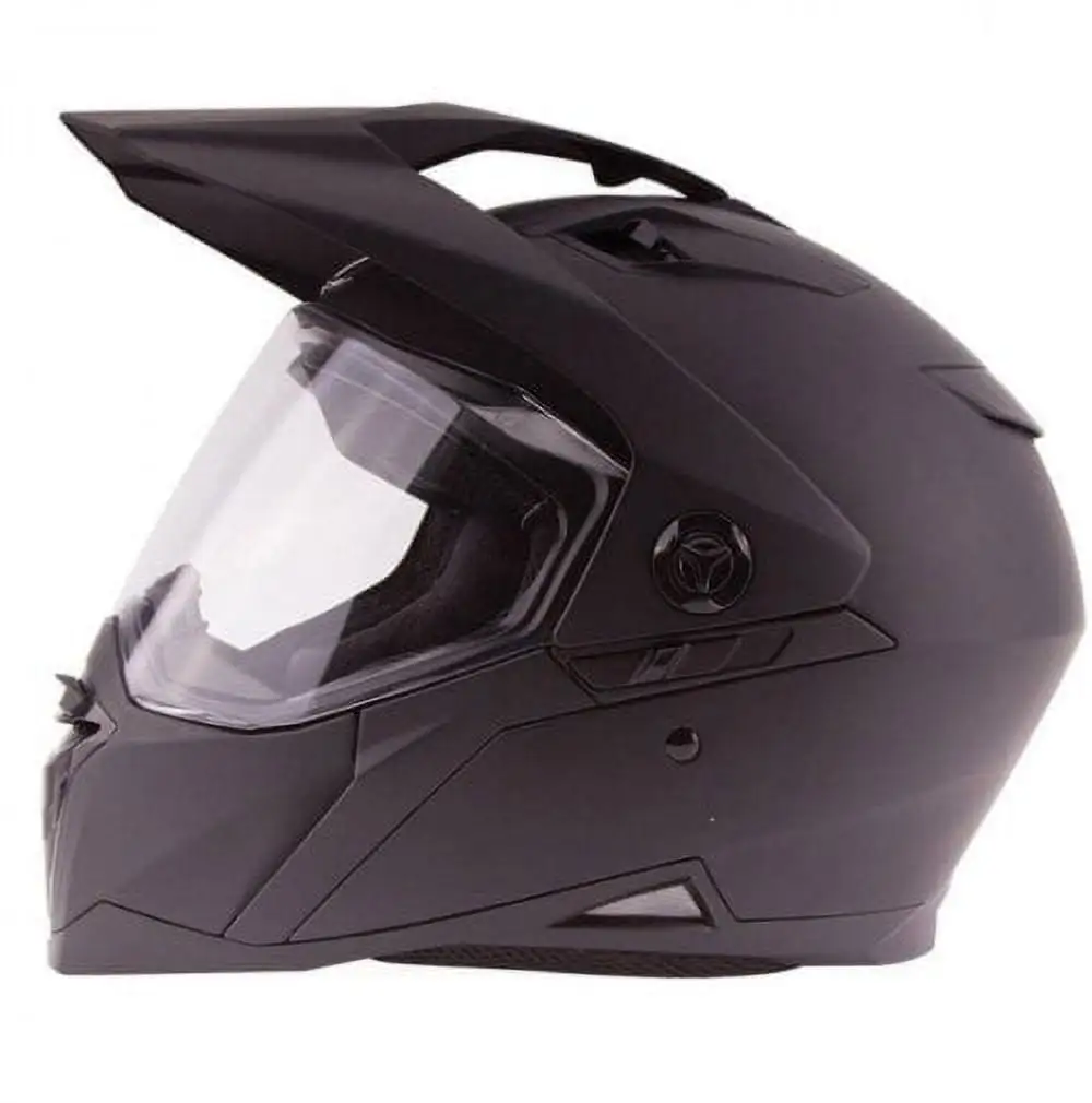 ZOX ST-11146 'Z-DS10' Matte Black Full Face Dual Sport Motorcycle Helmet Large