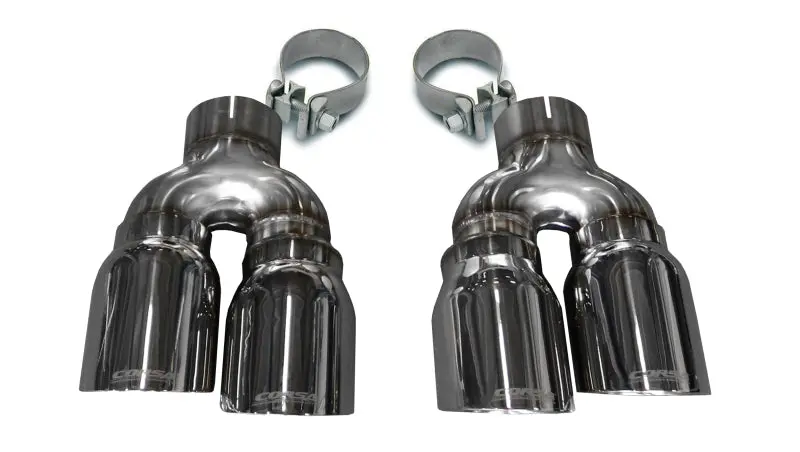 Corsa 2016-2019 Cadillac ATS 3.6T 4in Inlet 4in Outlet Twin Polished Tip Kit Corsa Exhaust CORSA Performance