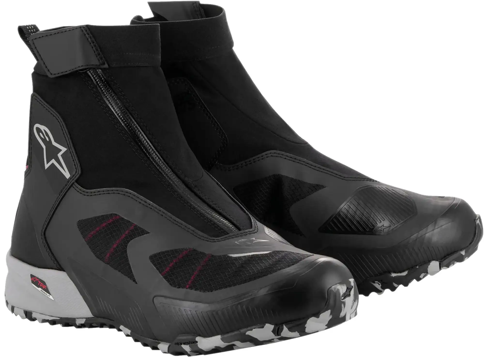 Alpinestars CR-8 Mens Gore-Tex Motorcycle Shoes Black/Gray/Red 9.5 USA 8