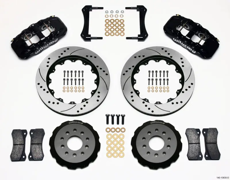 Wilwood AERO6 Front Hat Kit 14.00in Drilled 2005-2014 Mustang