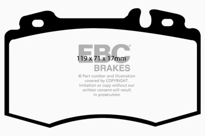 EBC 00-01 Mercedes-Benz M-Class ML430 4.3 Greenstuff Front Brake Pads Premium Quality