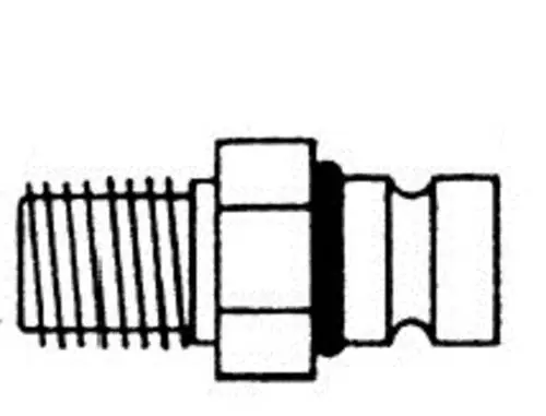 United States Hardware M-262C Chrysler Connector 1/4 Inch Marine Fuel Fitting