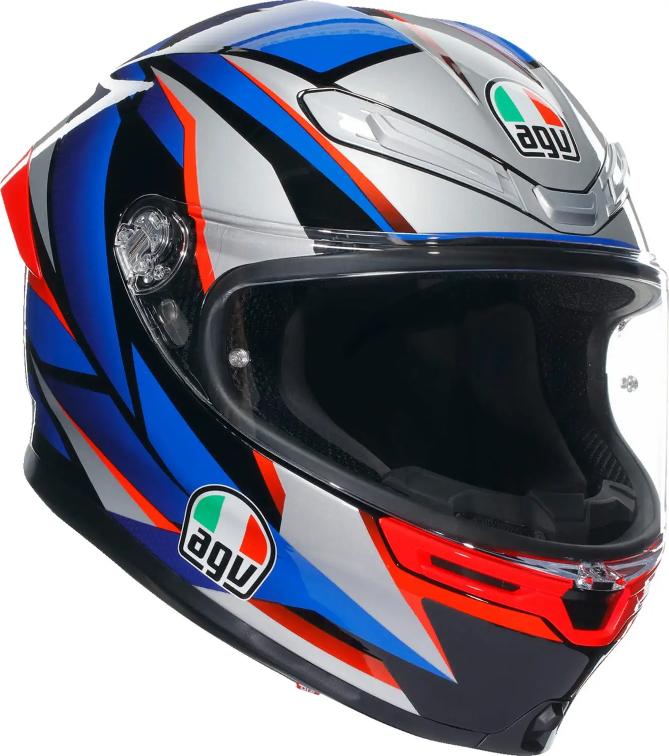 AGV K6 S Slashcut Helmet (XX-Large. Slachcut Black/Blue/Red) L