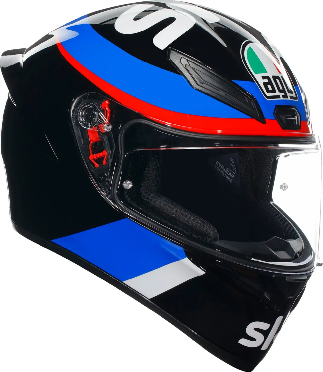 AGV K1 S VR46 Sky Racing Team Helmet (X-Large. VR46 Sky Team Black/Red) M