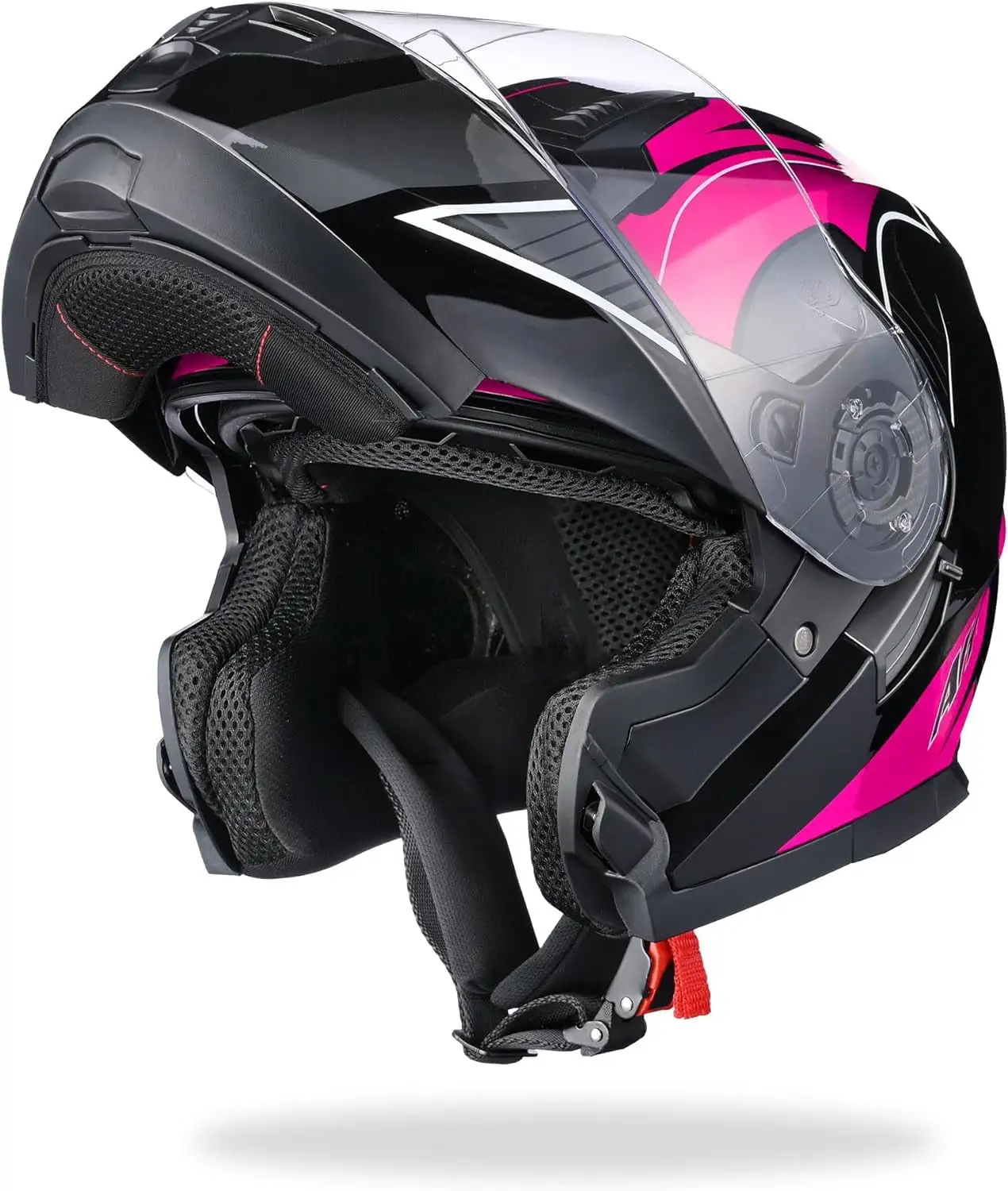 AHR Motorcycle Helmet Dual Visor Modular Flip up Full Face Helmet DOT Approved - AHR Helmet Run-M3 Adult Motorbike Street ...
