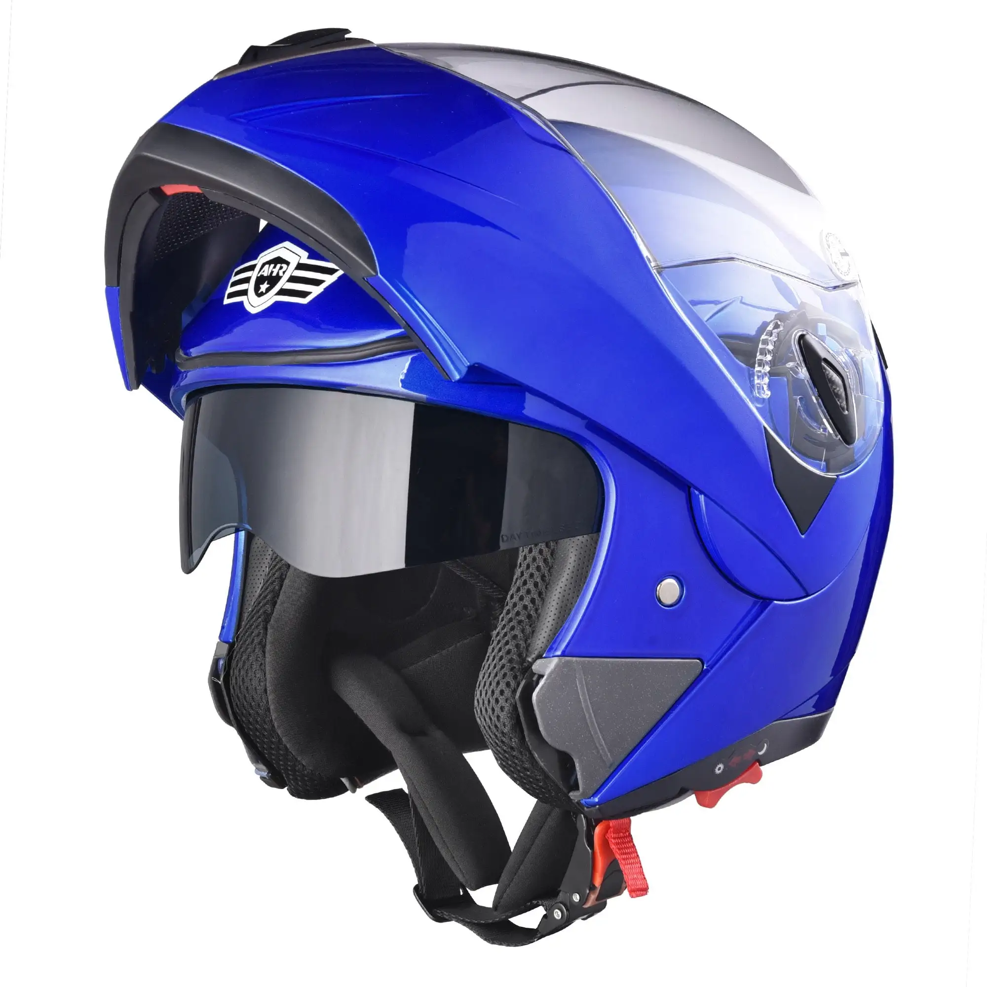 AHR Motorcycle Helmet Dual Visor Modular Flip up Full Face Helmet DOT Approved RUN-M Adult Motorbike Street Bike Moped Rac...